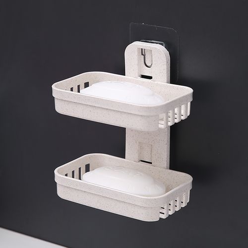 EkoTech 2-Layer Soap Dish Box/Rack Wall Attachable Holder